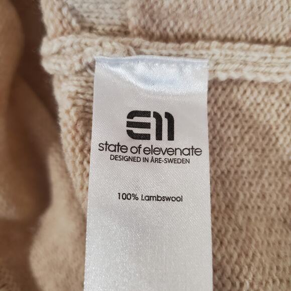 State of Elevenate Womens 100% Lambswool Sweater Size L Aztec Tribal Nordic Knit - Picture 10 of 13